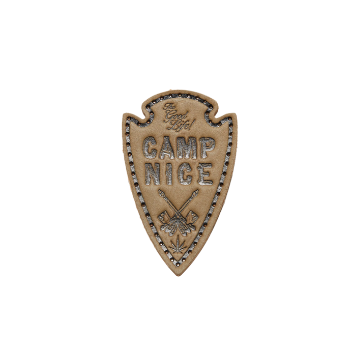 Camp Nice Leather Arrowhead Patch