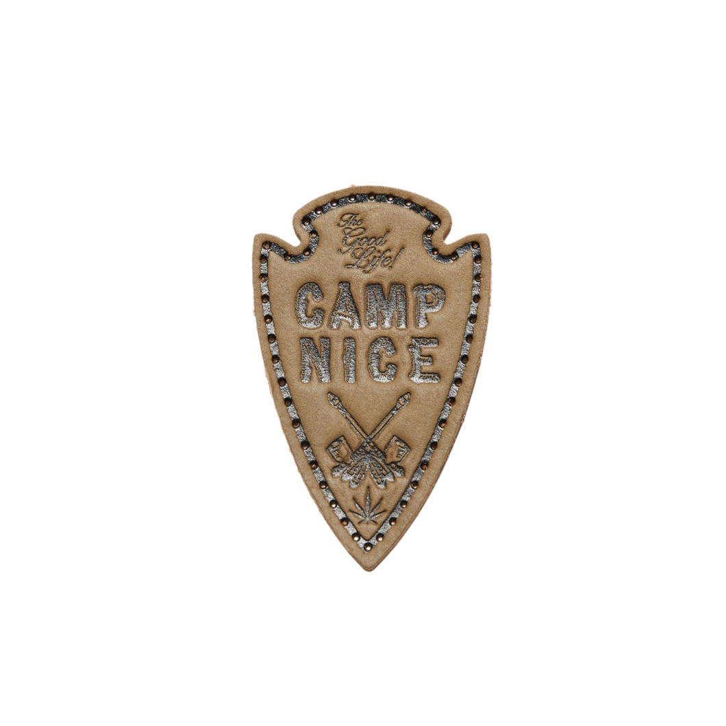 Camp Nice Leather Arrowhead Patch