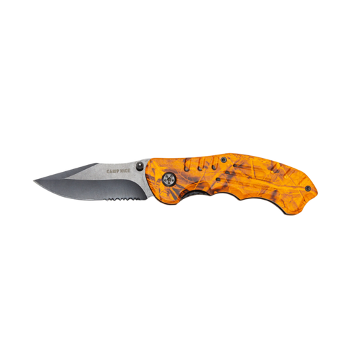 Camp Nice - Blaze Orange Camo Pocket Knife